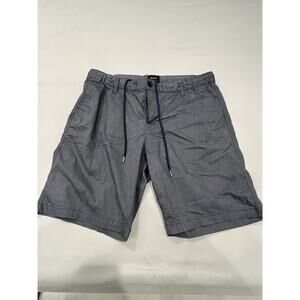 Rvca Mens Pull String Shorts Blue Inseam 9in Stretch Cotton Polyester Spandex